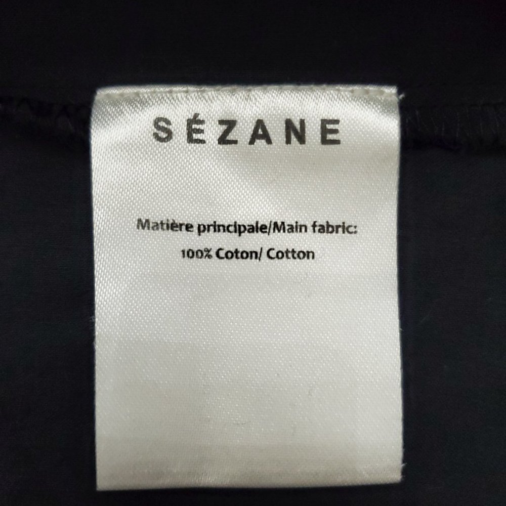Sezane by Morgane Sezalory Embroidered Boho Navy Cotton Top - Picture 11 of 16